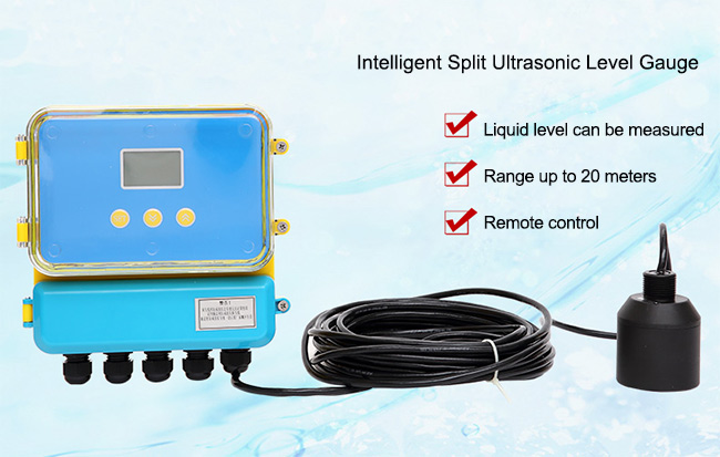 2 Channels Intelligent Split Ultrasonic Level Gauge 0