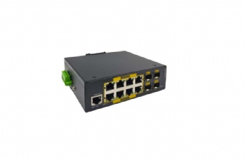 4 Gigabit optical ports and 8 Gigabit electrical ports Managed Switch